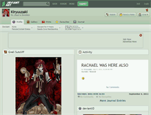 Tablet Screenshot of kiryuuzaki.deviantart.com