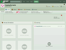 Tablet Screenshot of cosplaydeviants.deviantart.com