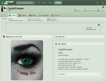 Tablet Screenshot of caylaxcreeper.deviantart.com