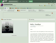 Tablet Screenshot of mynameiszura.deviantart.com