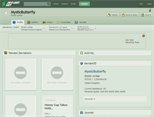 Tablet Screenshot of mysticbutterfly.deviantart.com