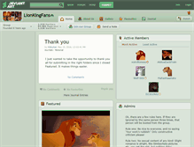 Tablet Screenshot of lionkingfans.deviantart.com