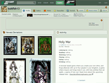 Tablet Screenshot of buttfish13.deviantart.com