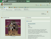 Tablet Screenshot of dreamersgirl92.deviantart.com