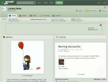 Tablet Screenshot of lunaxllama.deviantart.com