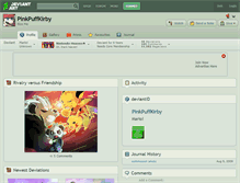 Tablet Screenshot of pinkpuffkirby.deviantart.com
