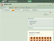 Tablet Screenshot of panda-x-chan.deviantart.com