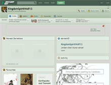 Tablet Screenshot of kingdomspiritwolf13.deviantart.com