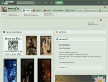 Tablet Screenshot of krestelcat.deviantart.com
