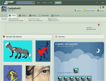 Tablet Screenshot of coolash443.deviantart.com