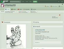 Tablet Screenshot of evilmonkeychild.deviantart.com