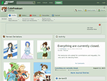 Tablet Screenshot of cutefreaksan.deviantart.com