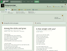 Tablet Screenshot of flying-snowman.deviantart.com