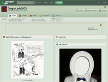 Tablet Screenshot of dragonlady2005.deviantart.com