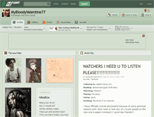 Tablet Screenshot of mybloodyvalentine77.deviantart.com
