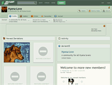 Tablet Screenshot of hyena-love.deviantart.com
