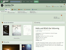 Tablet Screenshot of carmine-754.deviantart.com