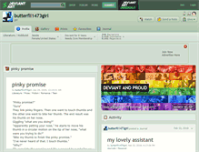 Tablet Screenshot of butterfli1473girl.deviantart.com