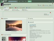 Tablet Screenshot of greenhybrid.deviantart.com
