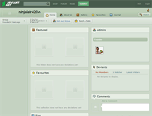 Tablet Screenshot of ninjalair420.deviantart.com