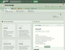 Tablet Screenshot of lemon-pledge.deviantart.com