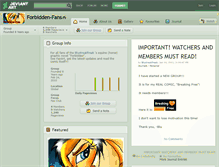 Tablet Screenshot of forbidden-fans.deviantart.com