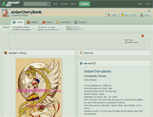 Tablet Screenshot of ambercherrybomb.deviantart.com