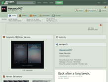 Tablet Screenshot of maxamus007.deviantart.com