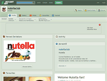 Tablet Screenshot of nutellaclub.deviantart.com