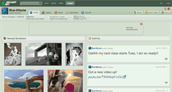 Desktop Screenshot of blue-kitsune.deviantart.com