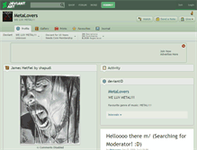 Tablet Screenshot of metalovers.deviantart.com