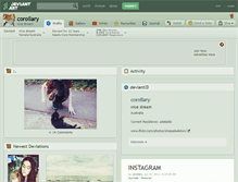 Tablet Screenshot of corollary.deviantart.com