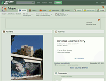 Tablet Screenshot of flakyou.deviantart.com