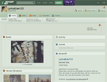 Tablet Screenshot of lyricallies123.deviantart.com