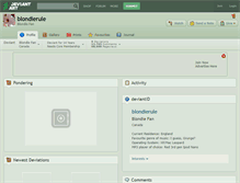 Tablet Screenshot of blondierule.deviantart.com