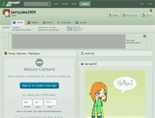 Tablet Screenshot of berrycake2909.deviantart.com