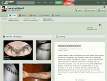 Tablet Screenshot of herathelildevil.deviantart.com