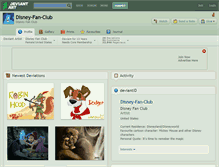 Tablet Screenshot of disney-fan-club.deviantart.com