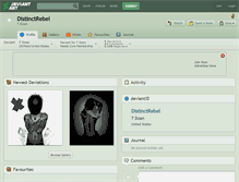 Tablet Screenshot of distinctrebel.deviantart.com