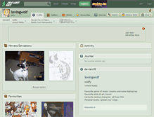 Tablet Screenshot of lovingwolf.deviantart.com