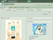 Tablet Screenshot of cv01miku-hatsune.deviantart.com