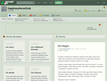 Tablet Screenshot of happinessneverends.deviantart.com
