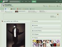 Tablet Screenshot of chrysalissy.deviantart.com