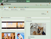 Tablet Screenshot of gyuthekuma.deviantart.com