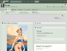 Tablet Screenshot of pin-ups.deviantart.com