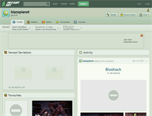 Tablet Screenshot of blazeplanet.deviantart.com