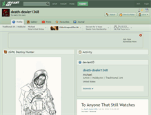 Tablet Screenshot of death-dealer1368.deviantart.com