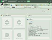 Tablet Screenshot of majorfann.deviantart.com