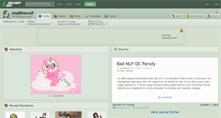 Desktop Screenshot of madithewulf.deviantart.com
