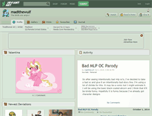 Tablet Screenshot of madithewulf.deviantart.com